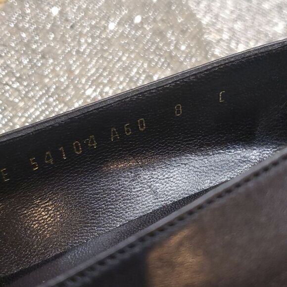 FERRAGAMO Black Leather Heels - Size 8C - Picture 8 of 10